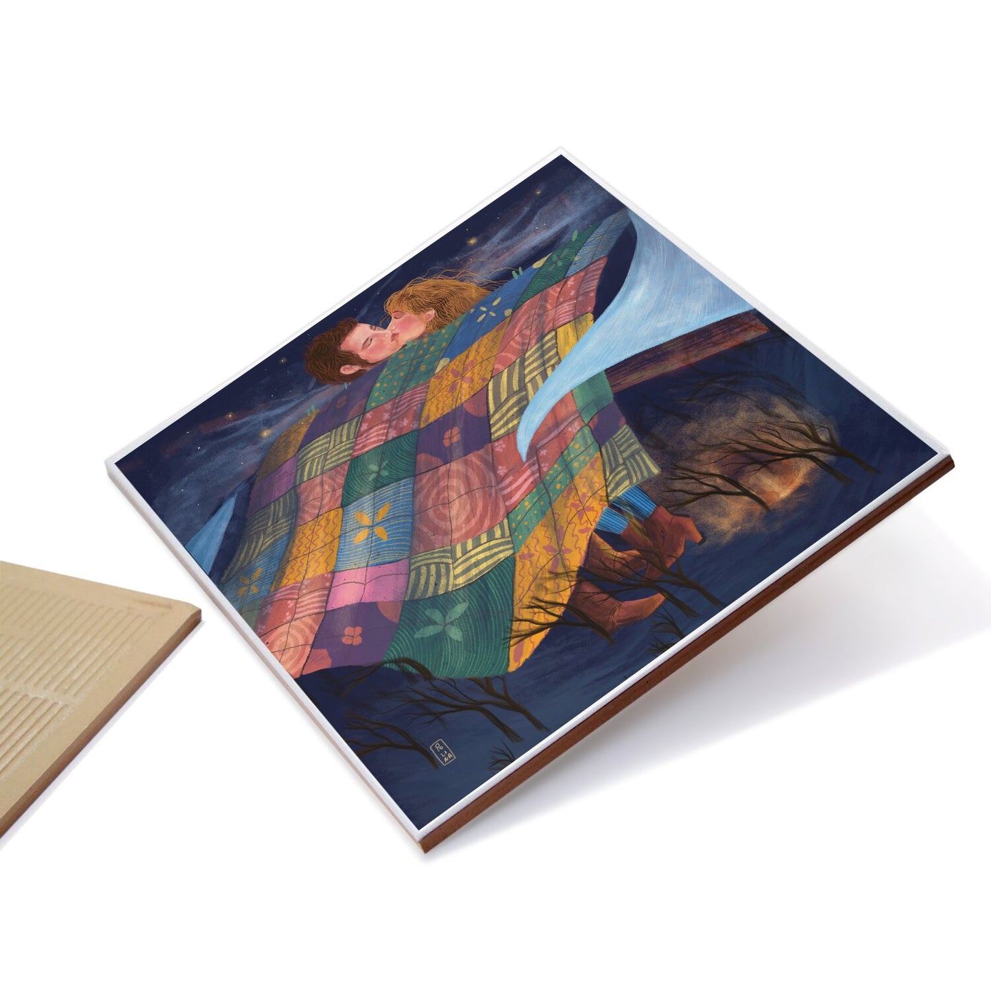 Ceramic Tiles - Dawn, Two Lovers, Night and Day