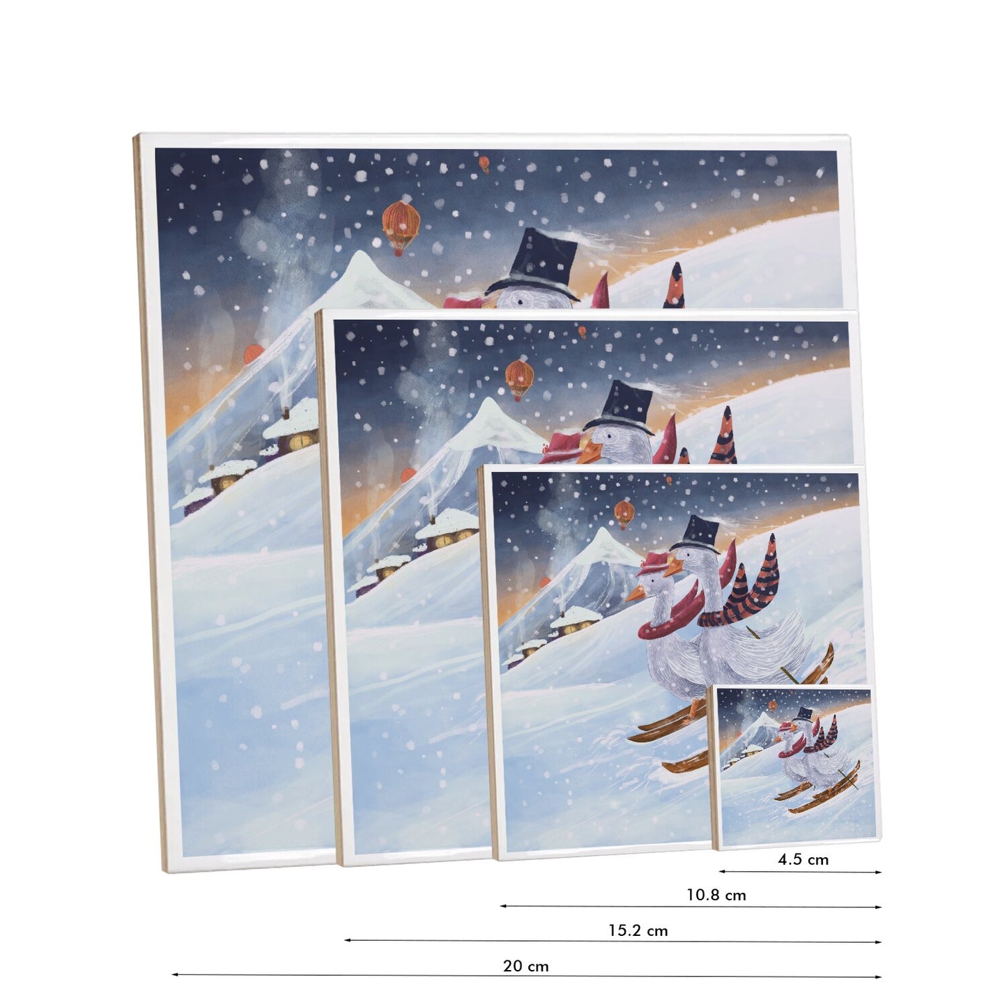 Ceramic Tiles - Skiing in the Mountains