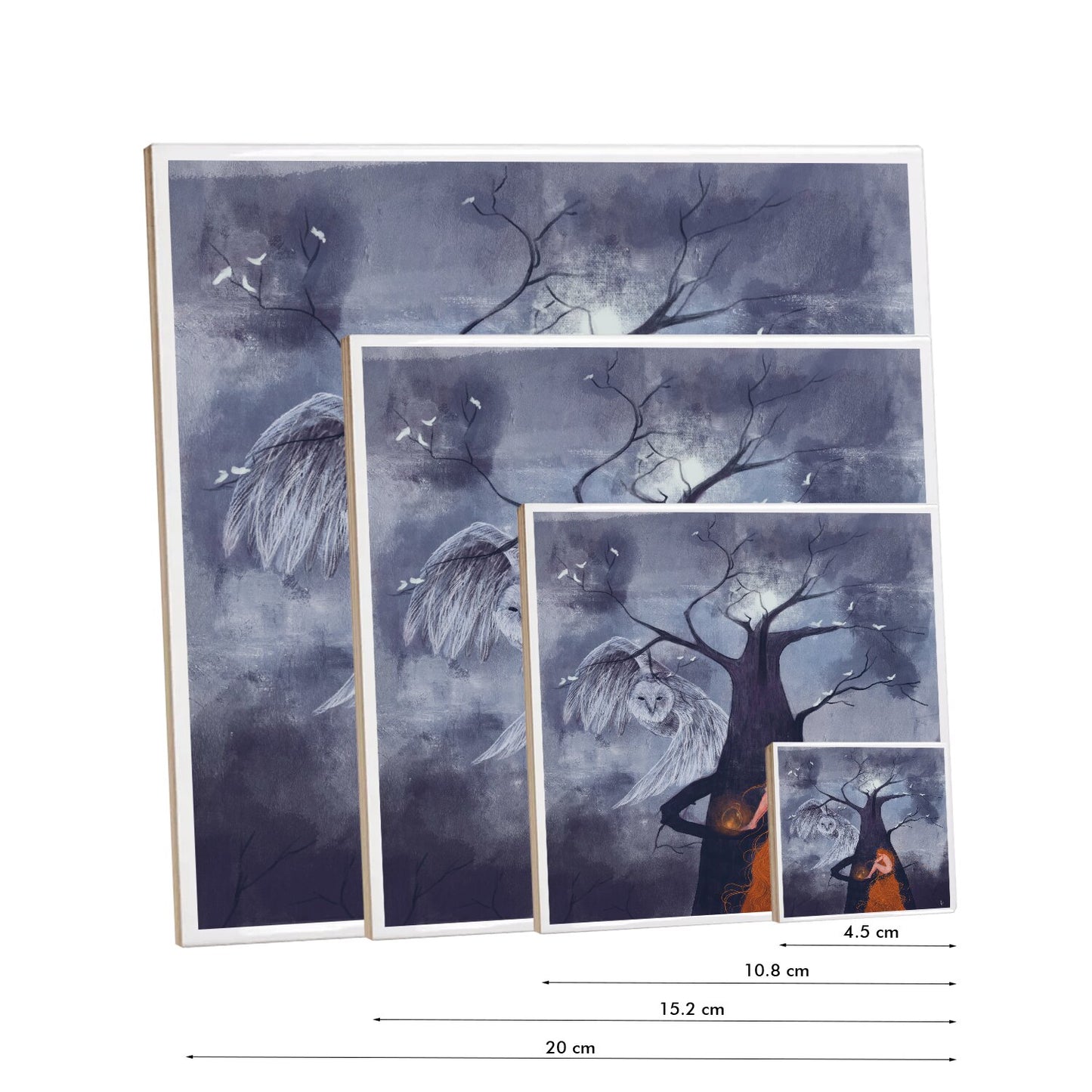 Ceramic Tiles - Dawn, Two Lovers, Night and Day