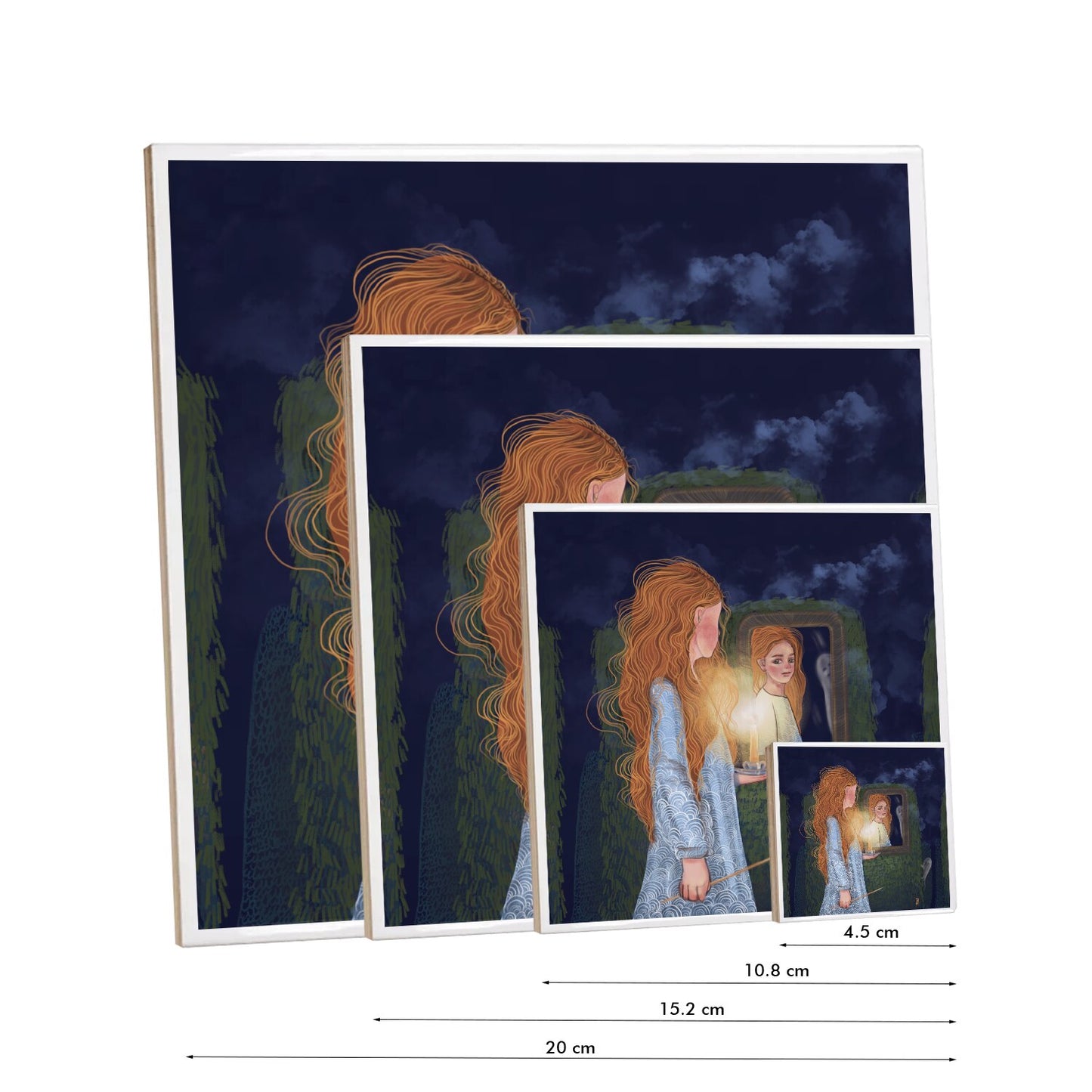 Ceramic Tiles - Dawn, Two Lovers, Night and Day