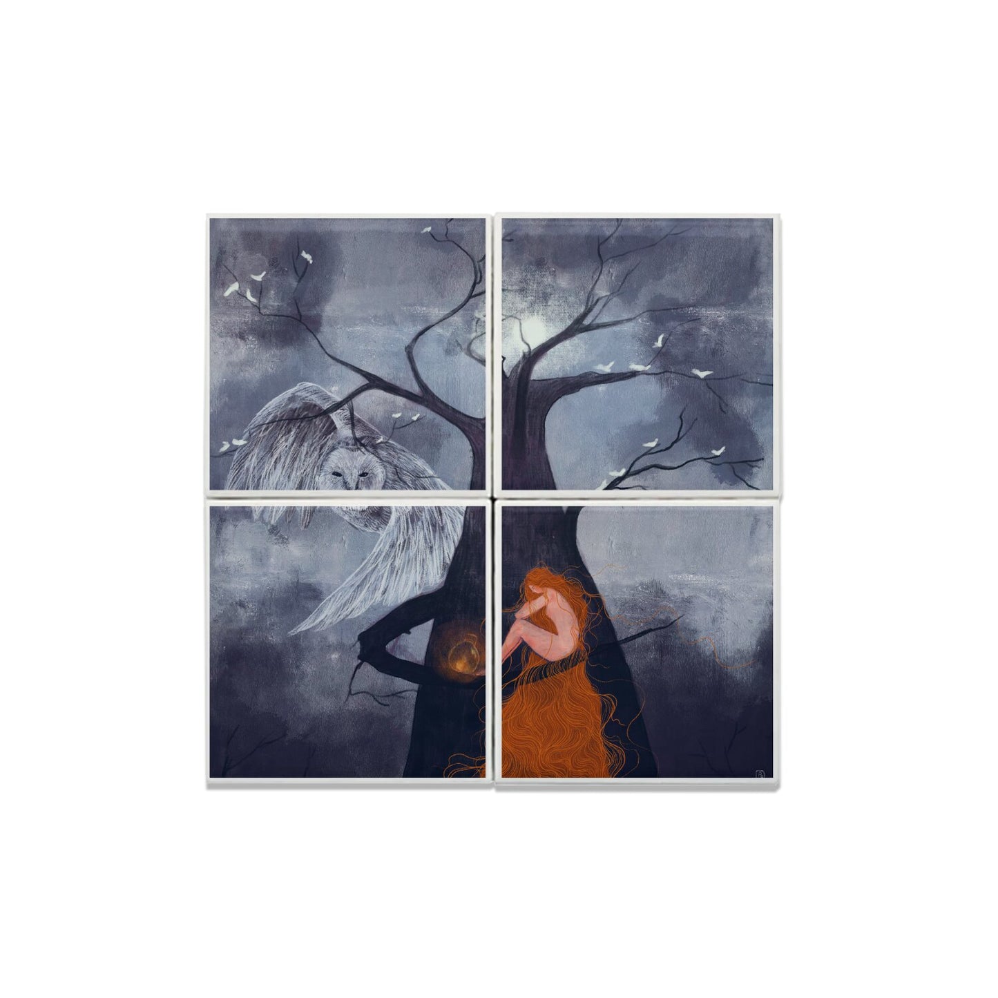 Ceramic Tiles - Dawn, Two Lovers, Night and Day