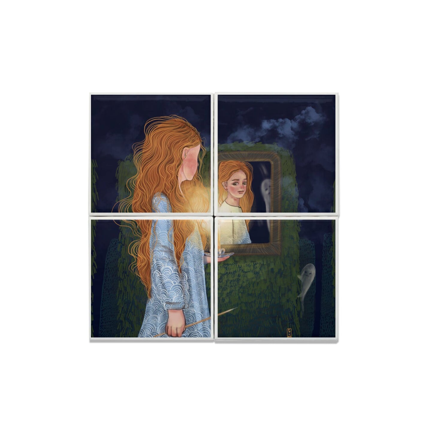 Ceramic Tiles - Dawn, Two Lovers, Night and Day