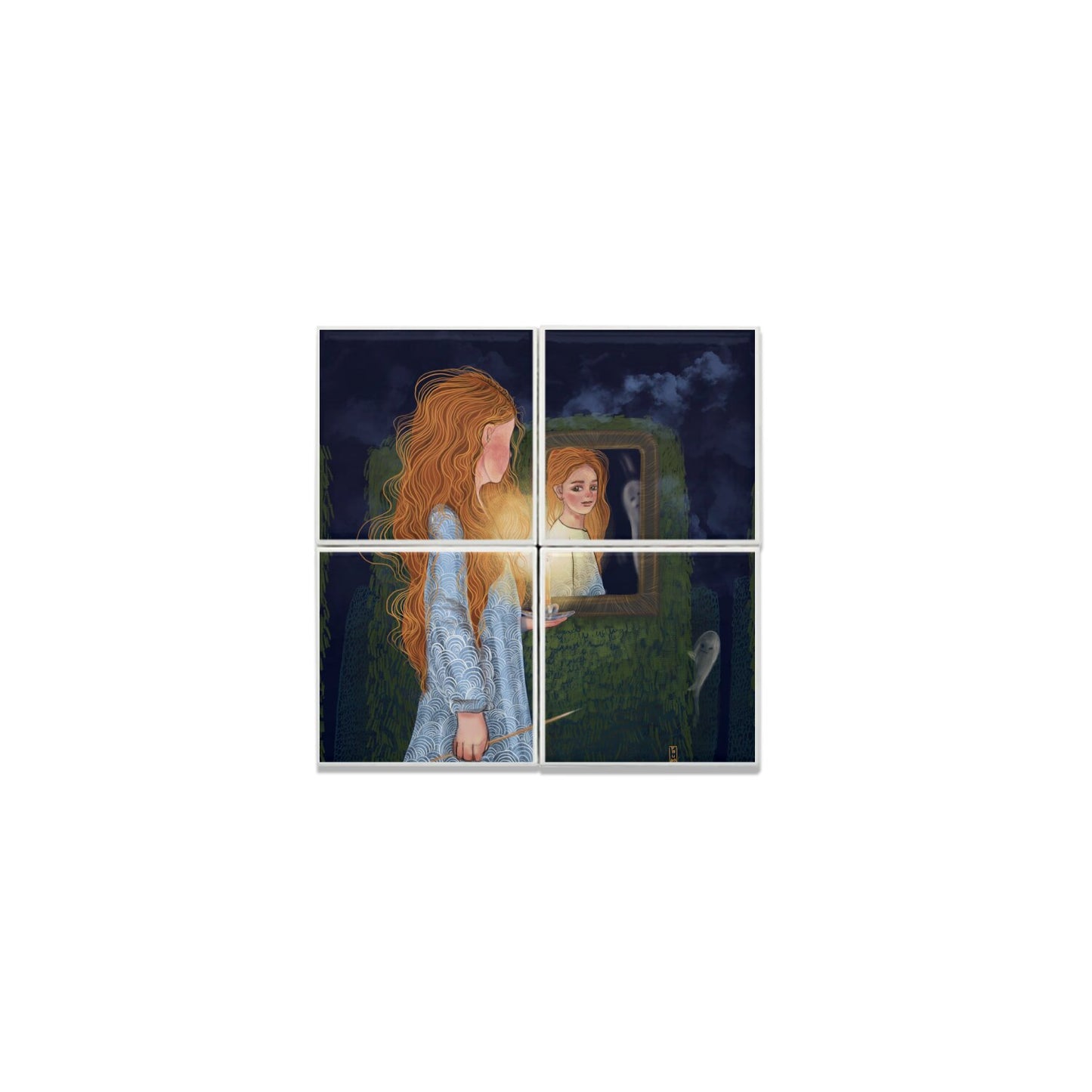 Ceramic Tiles - Dawn, Two Lovers, Night and Day