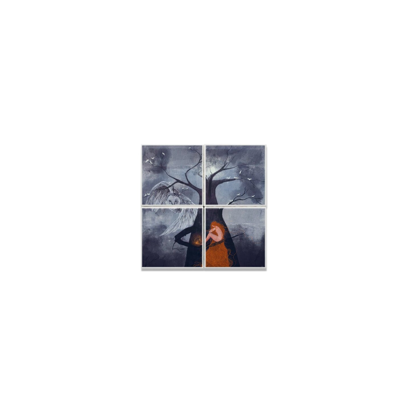 Ceramic Tiles - Dawn, Two Lovers, Night and Day