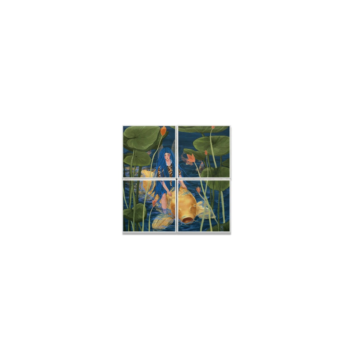 Ceramic Tiles - Dawn, Two Lovers, Night and Day