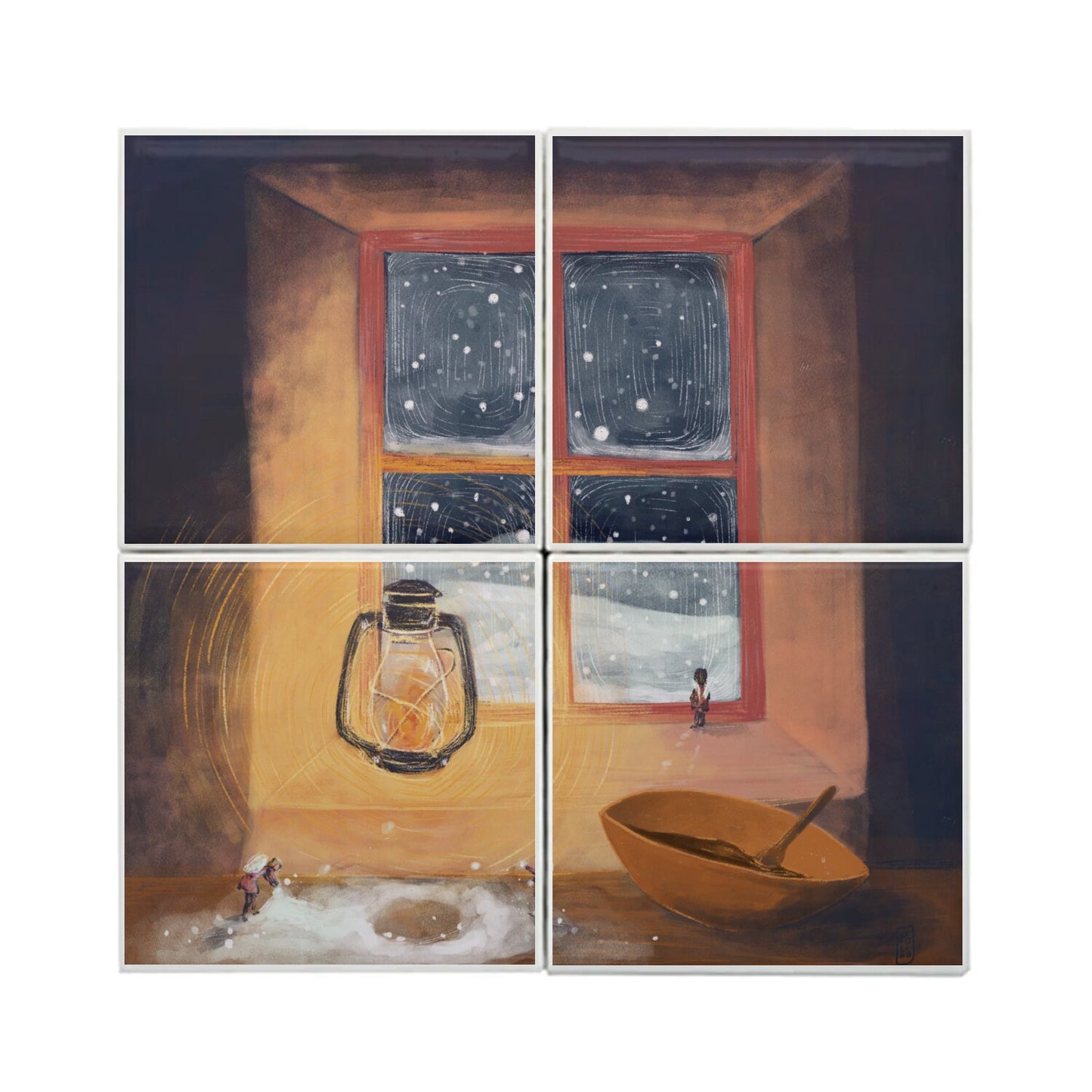 Ceramic Tiles - Little Helpers, Magical Winter