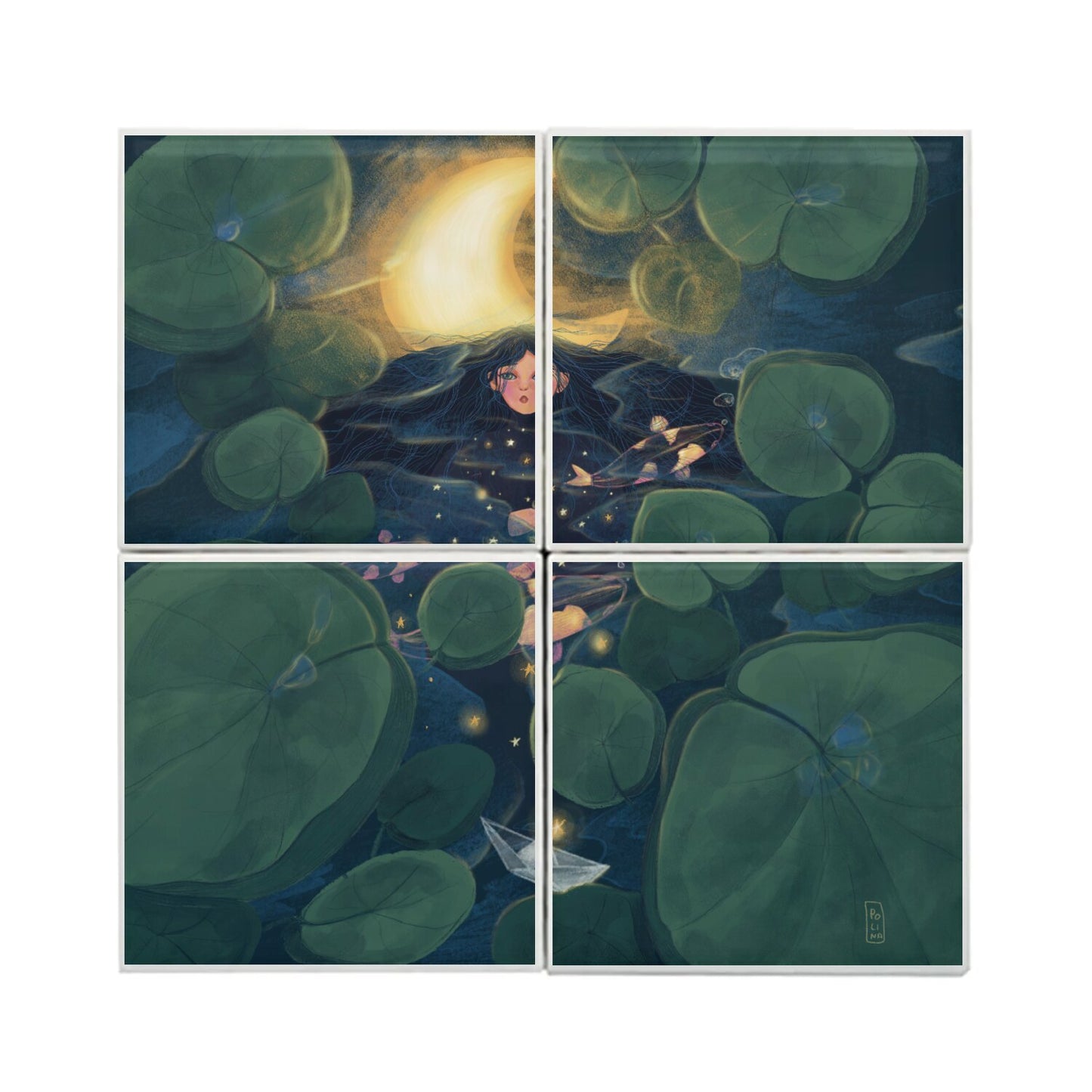 Ceramic Tiles - Dawn, Two Lovers, Night and Day