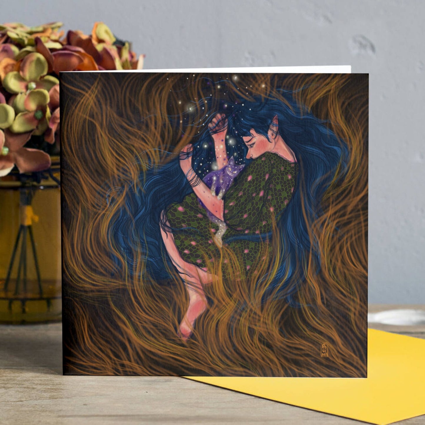 Postcard - Dawn, Two Lovers, Night and Day