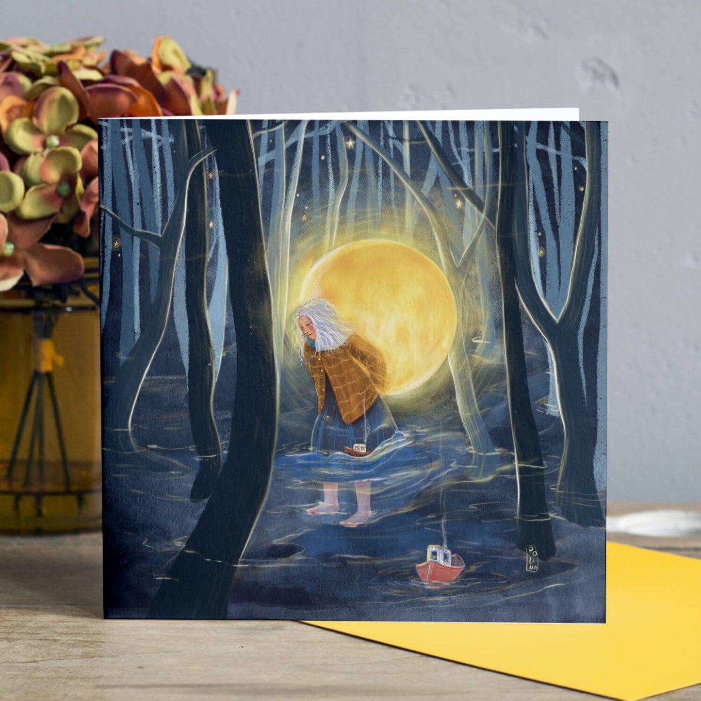 Postcard - Dawn, Two Lovers, Night and Day