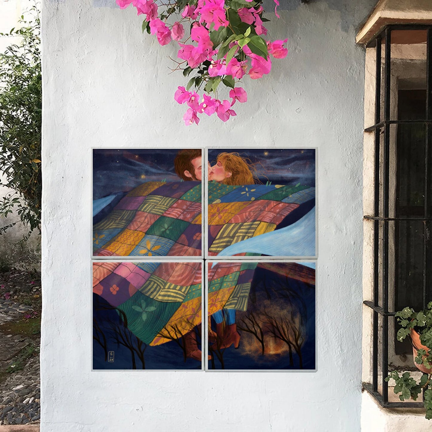 Ceramic Tiles - Dawn, Two Lovers, Night and Day