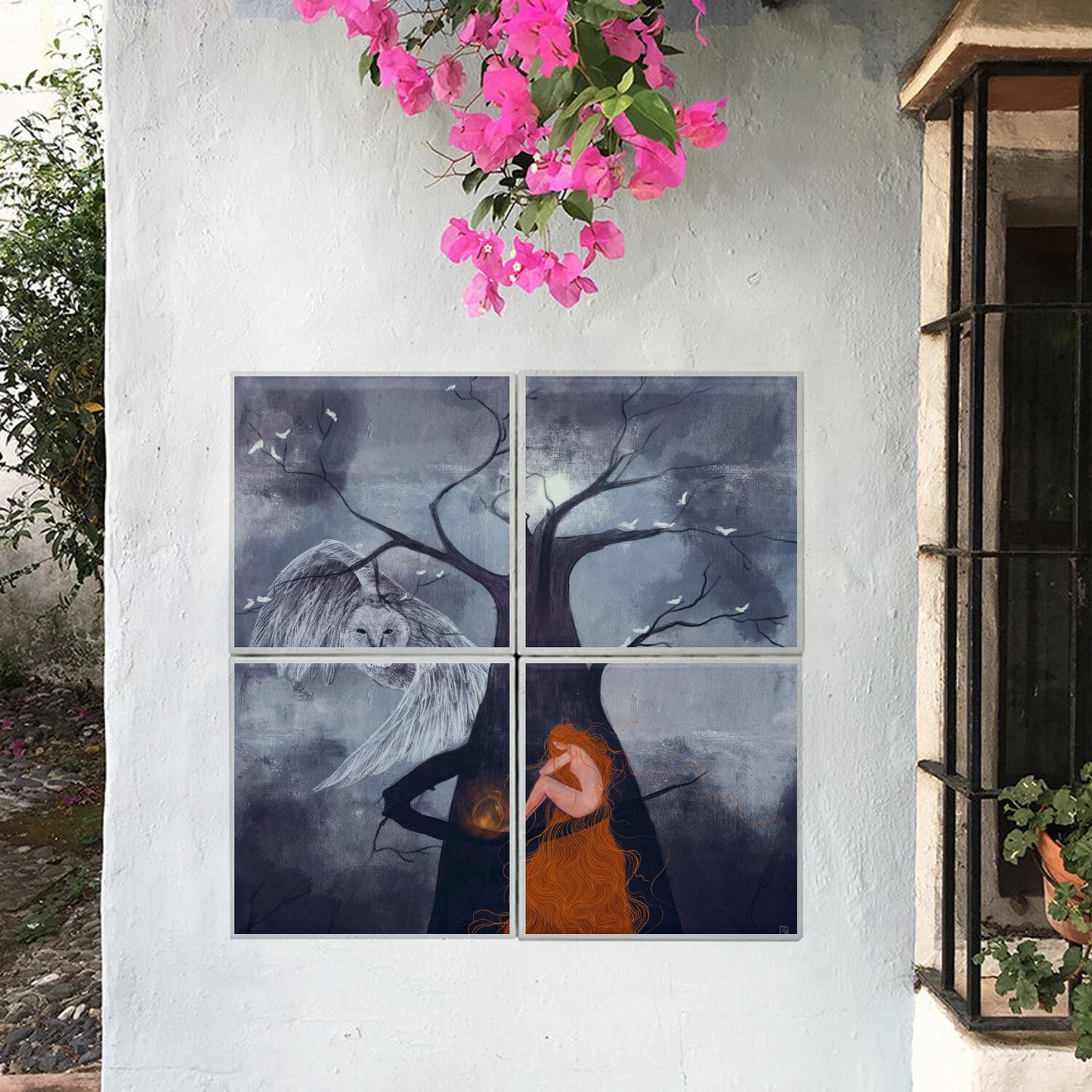 Ceramic Tiles - Dawn, Two Lovers, Night and Day