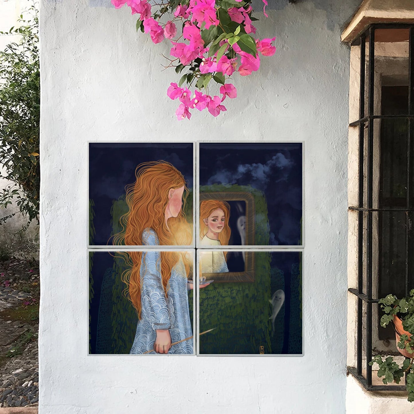 Ceramic Tiles - Dawn, Two Lovers, Night and Day