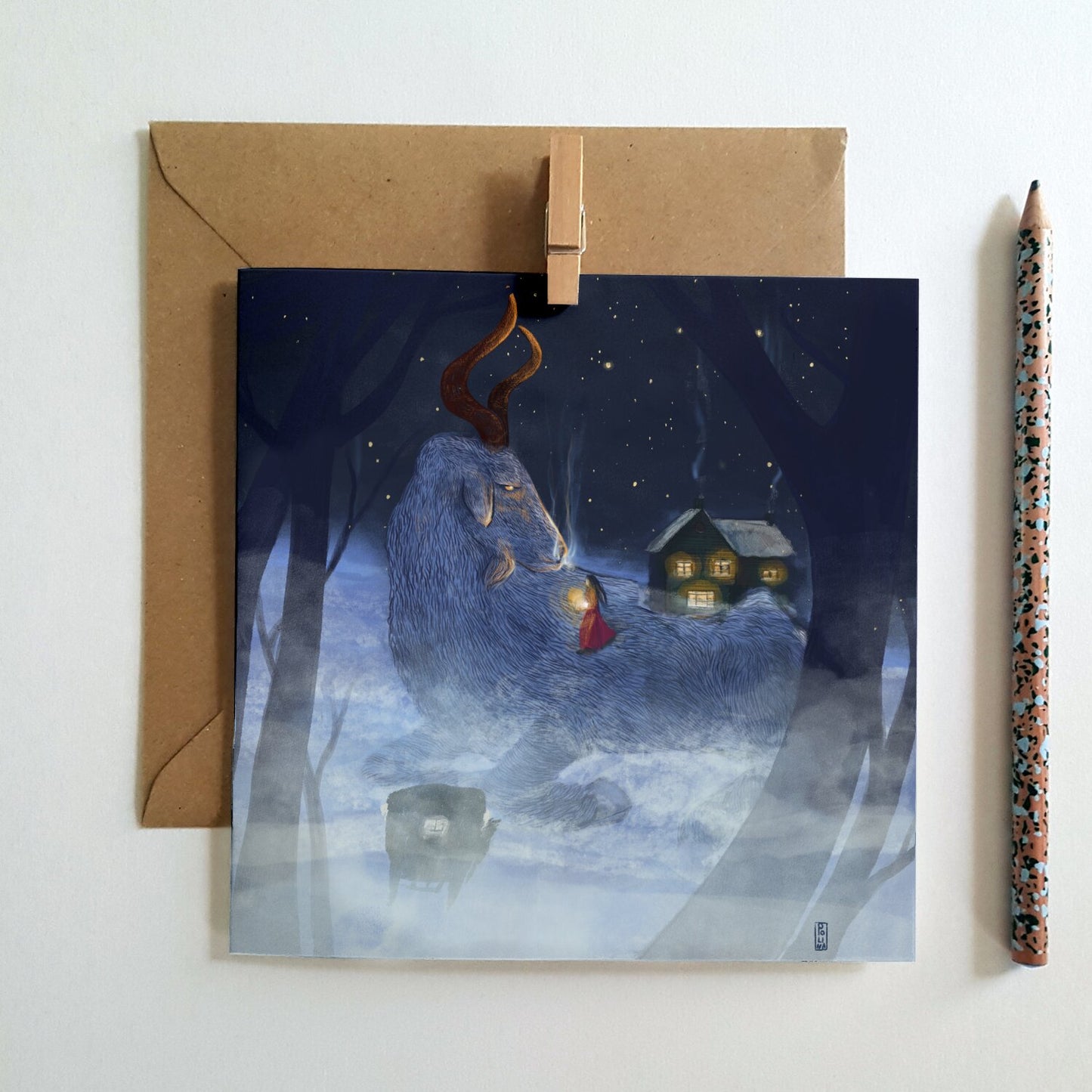 Postcard - Dawn, Two Lovers, Night and Day