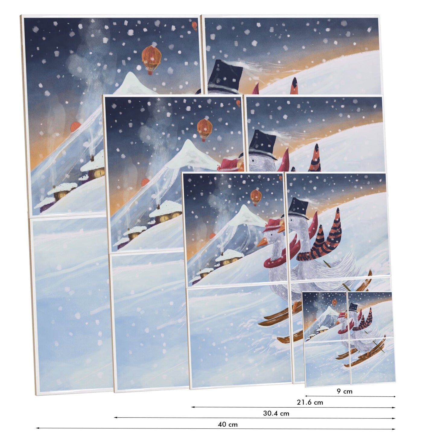 Ceramic Tiles - Skiing in the Mountains