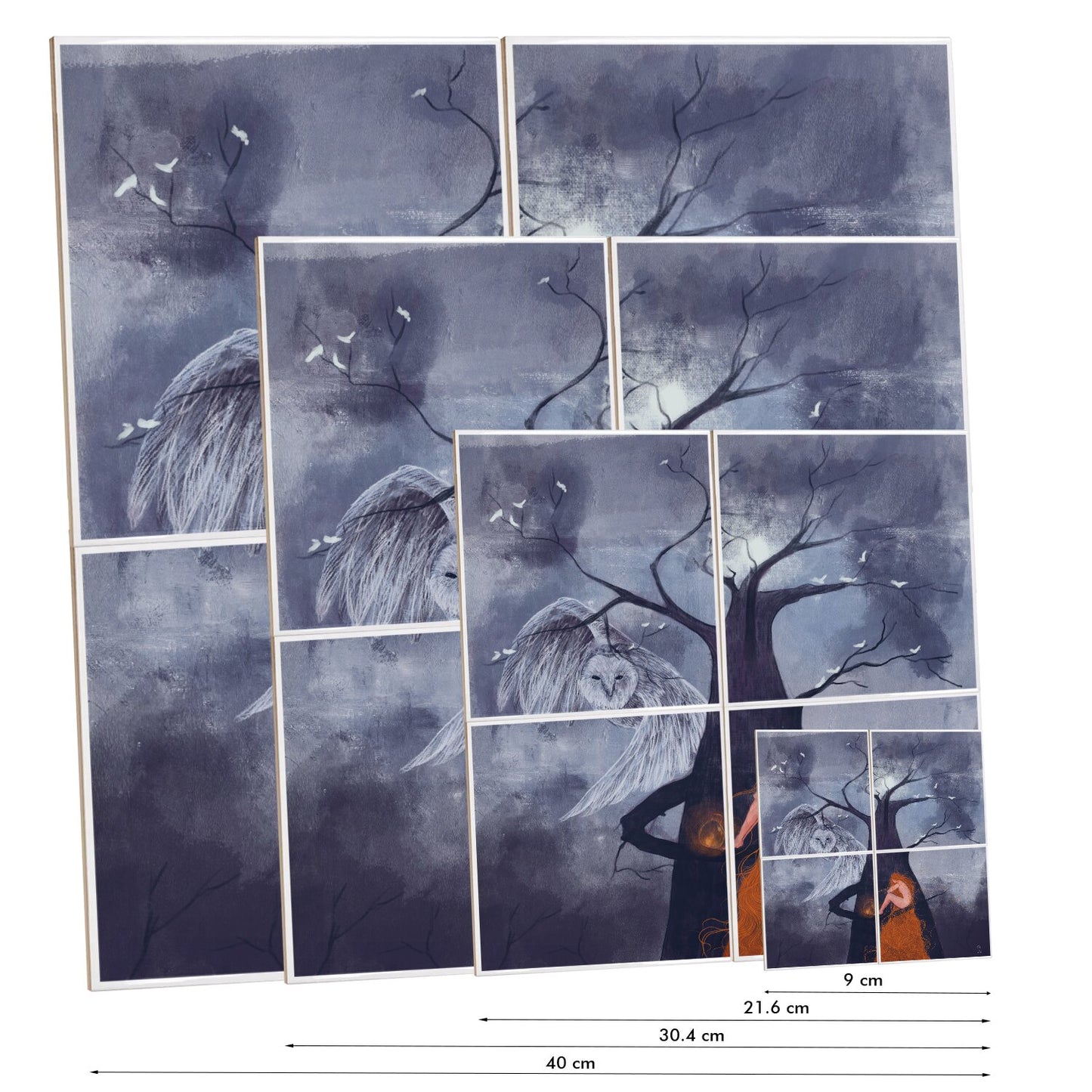 Ceramic Tiles - Dawn, Two Lovers, Night and Day