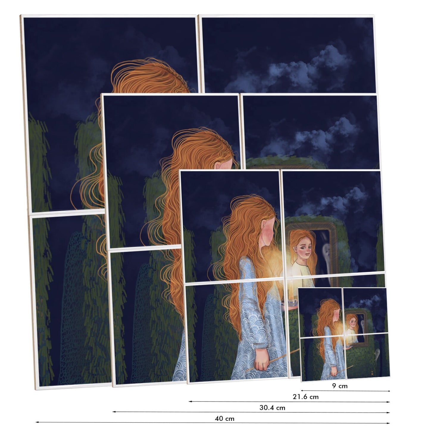 Ceramic Tiles - Dawn, Two Lovers, Night and Day