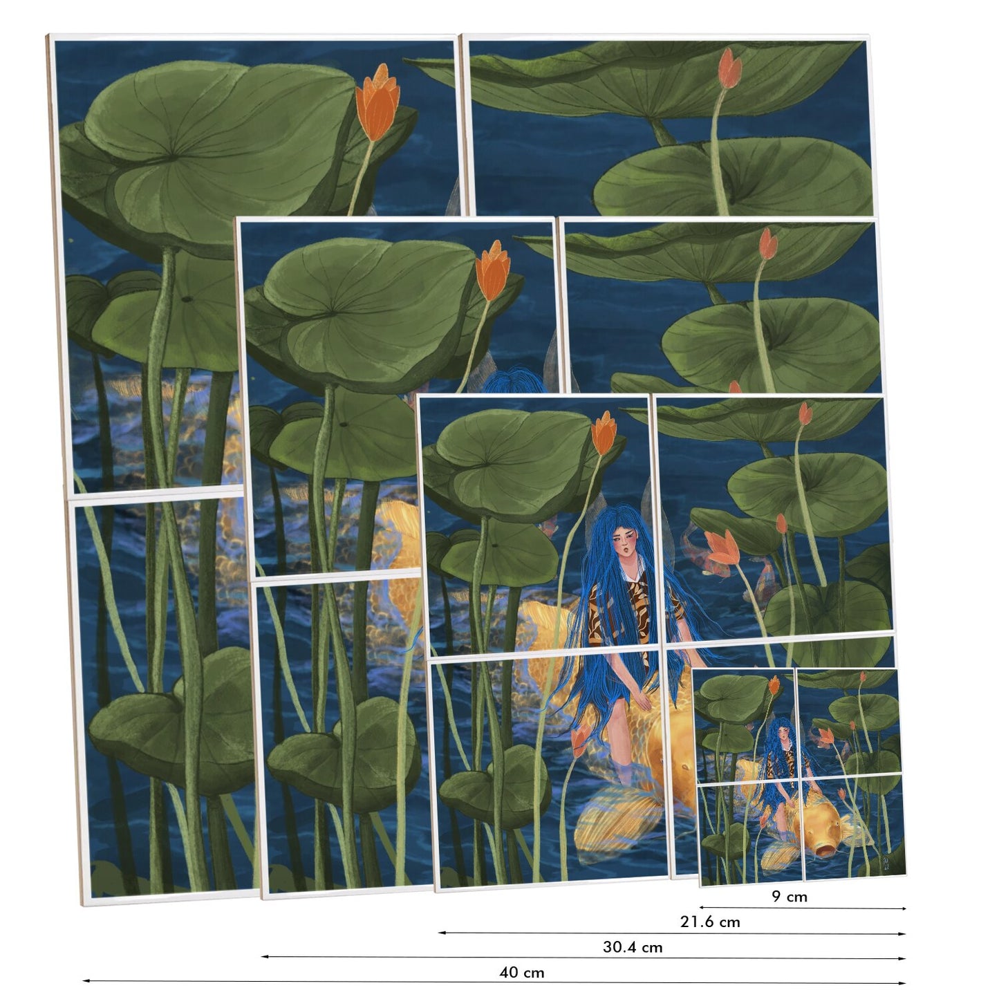 Ceramic Tiles - Dawn, Two Lovers, Night and Day