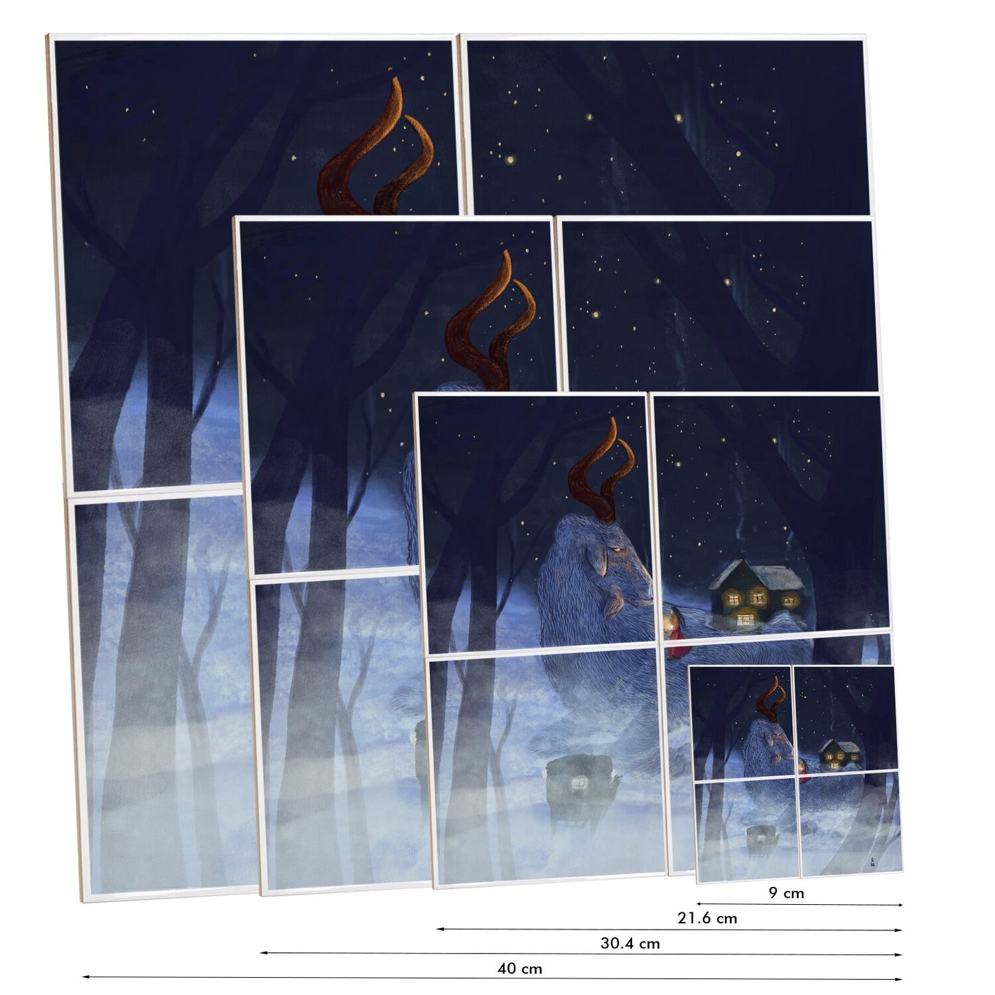 Ceramic Tiles - Dawn, Two Lovers, Night and Day