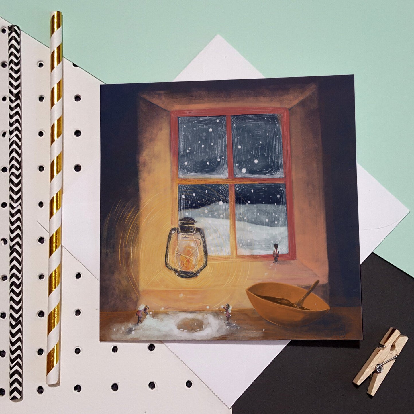 Postcard - Little Helpers, Magical Winter