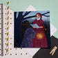 Postcard - Dawn, Two Lovers, Night and Day