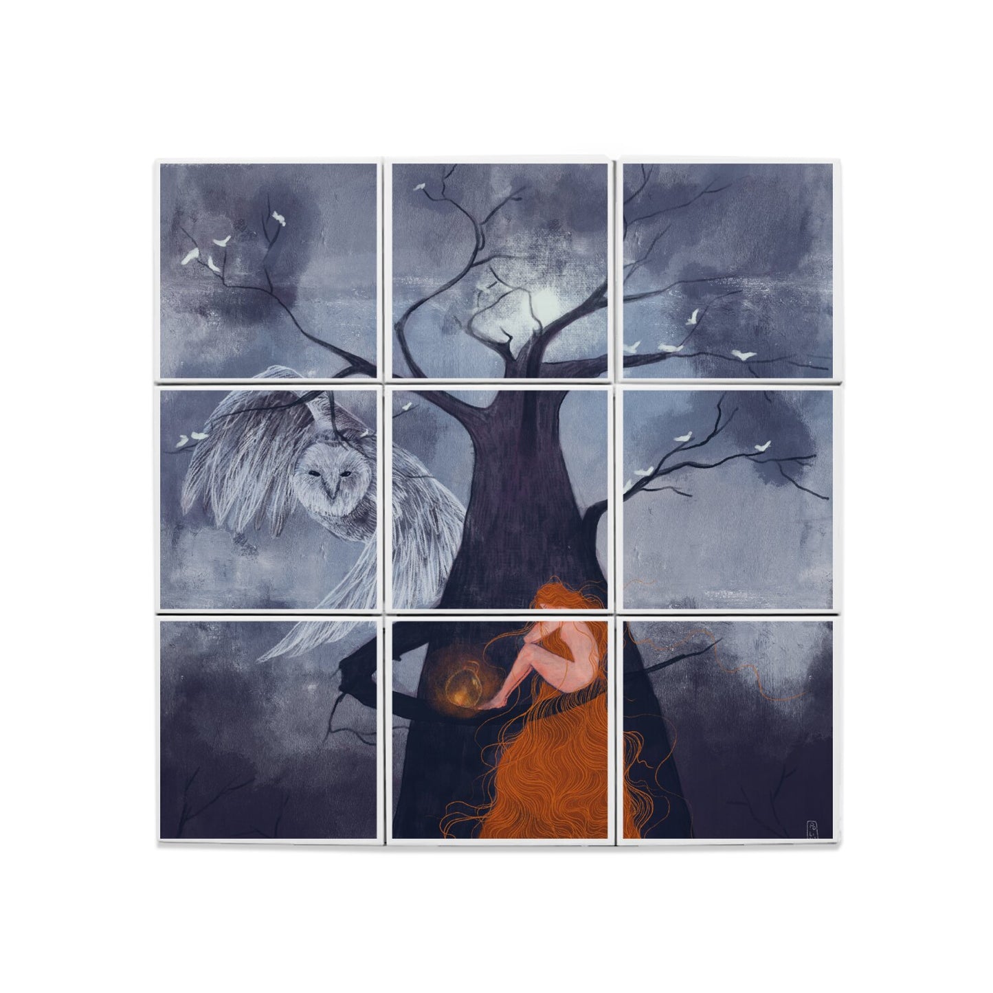 Ceramic Tiles - Dawn, Two Lovers, Night and Day