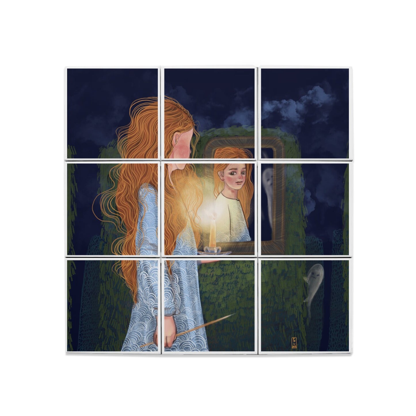 Ceramic Tiles - Dawn, Two Lovers, Night and Day