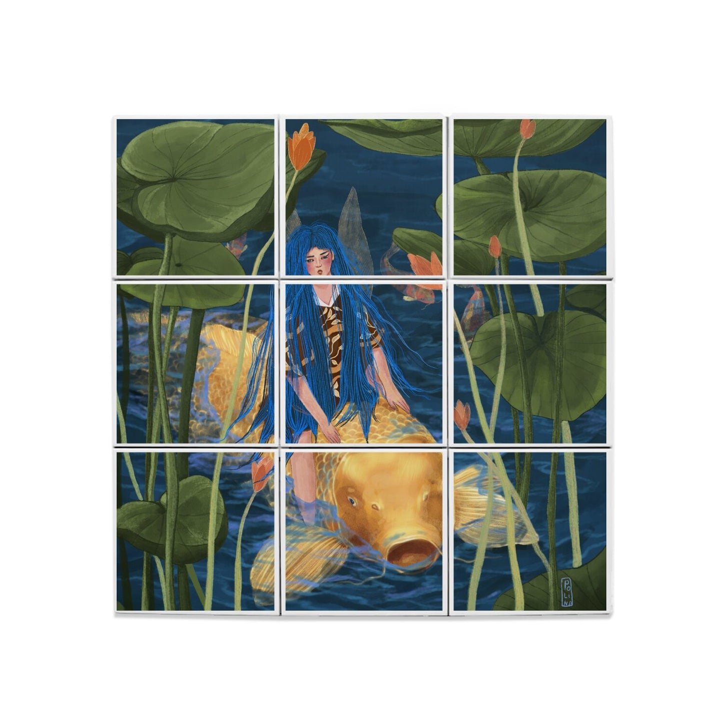 Ceramic Tiles - Dawn, Two Lovers, Night and Day