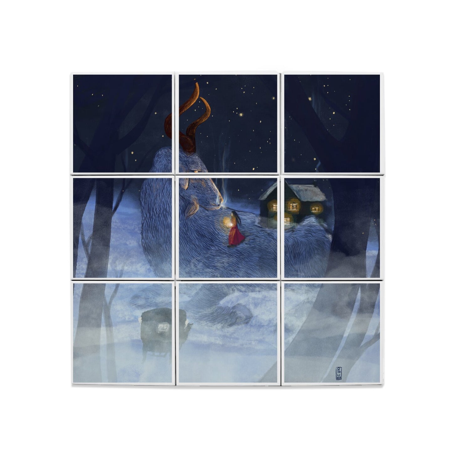 Ceramic Tiles - Dawn, Two Lovers, Night and Day