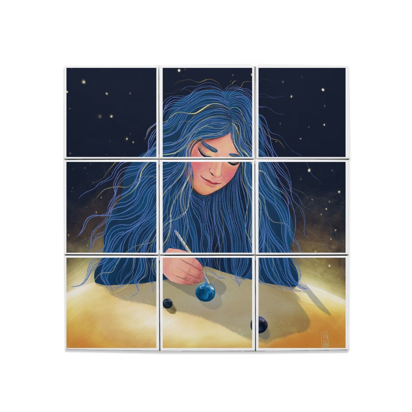 Ceramic Tiles - Dawn, Two Lovers, Night and Day