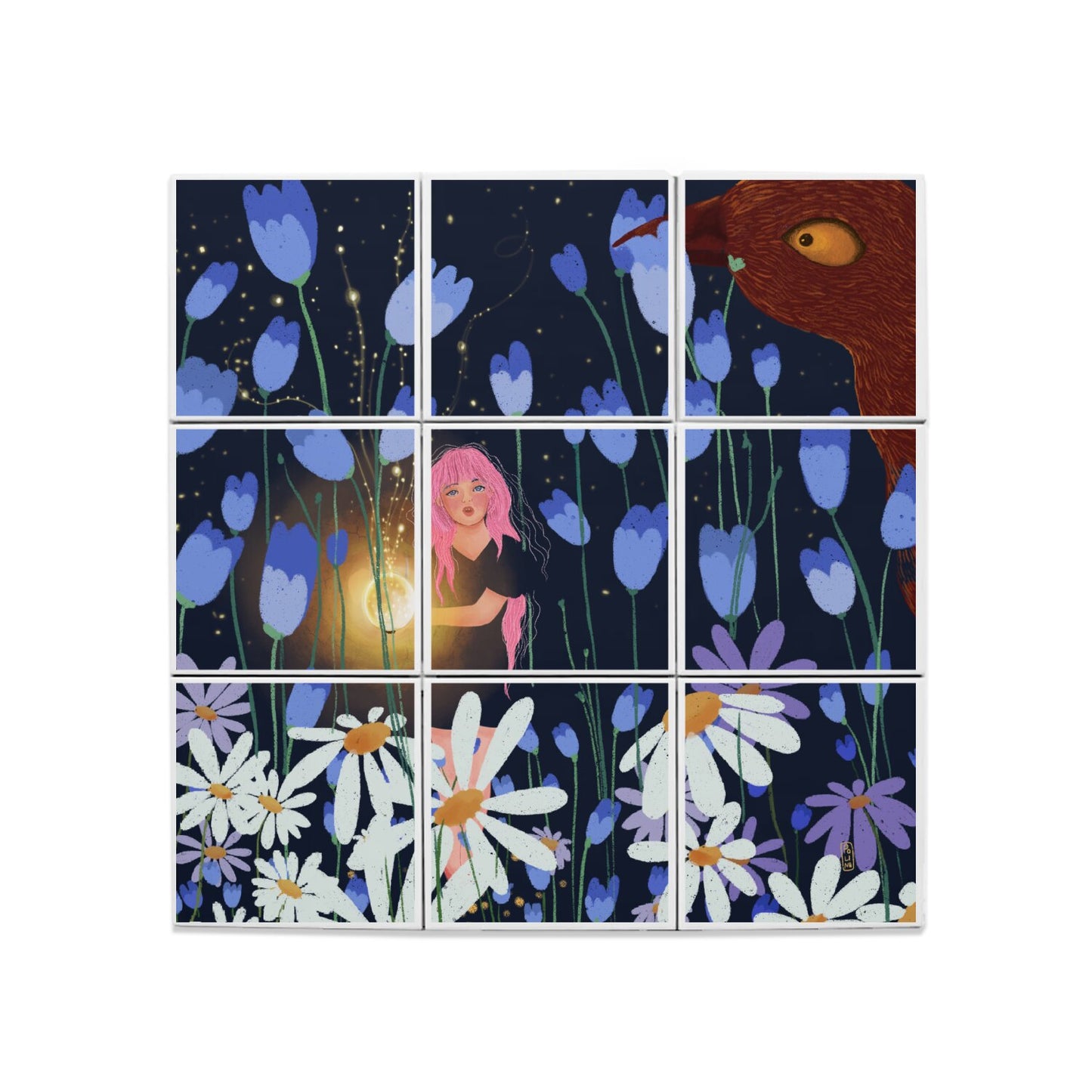 Ceramic Tiles - Dawn, Two Lovers, Night and Day