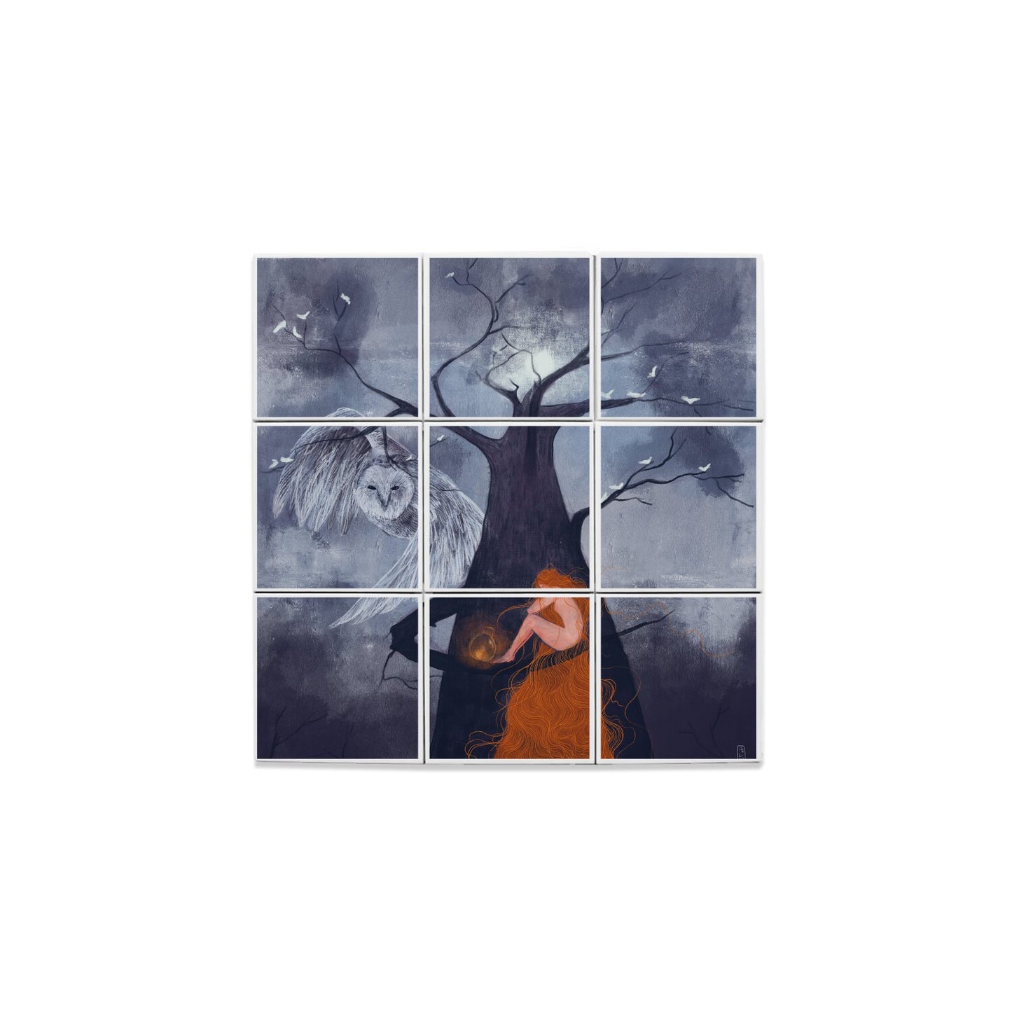 Ceramic Tiles - Dawn, Two Lovers, Night and Day