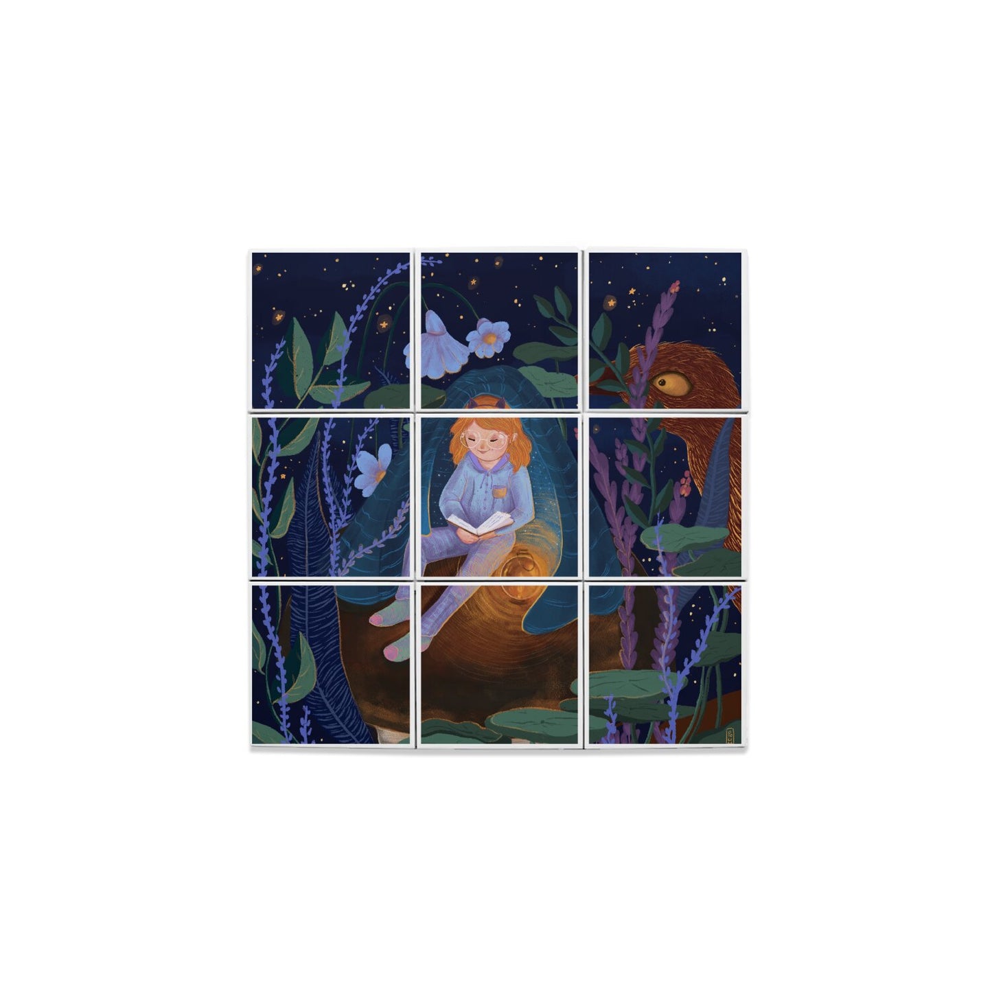 Ceramic Tiles - Dawn, Two Lovers, Night and Day