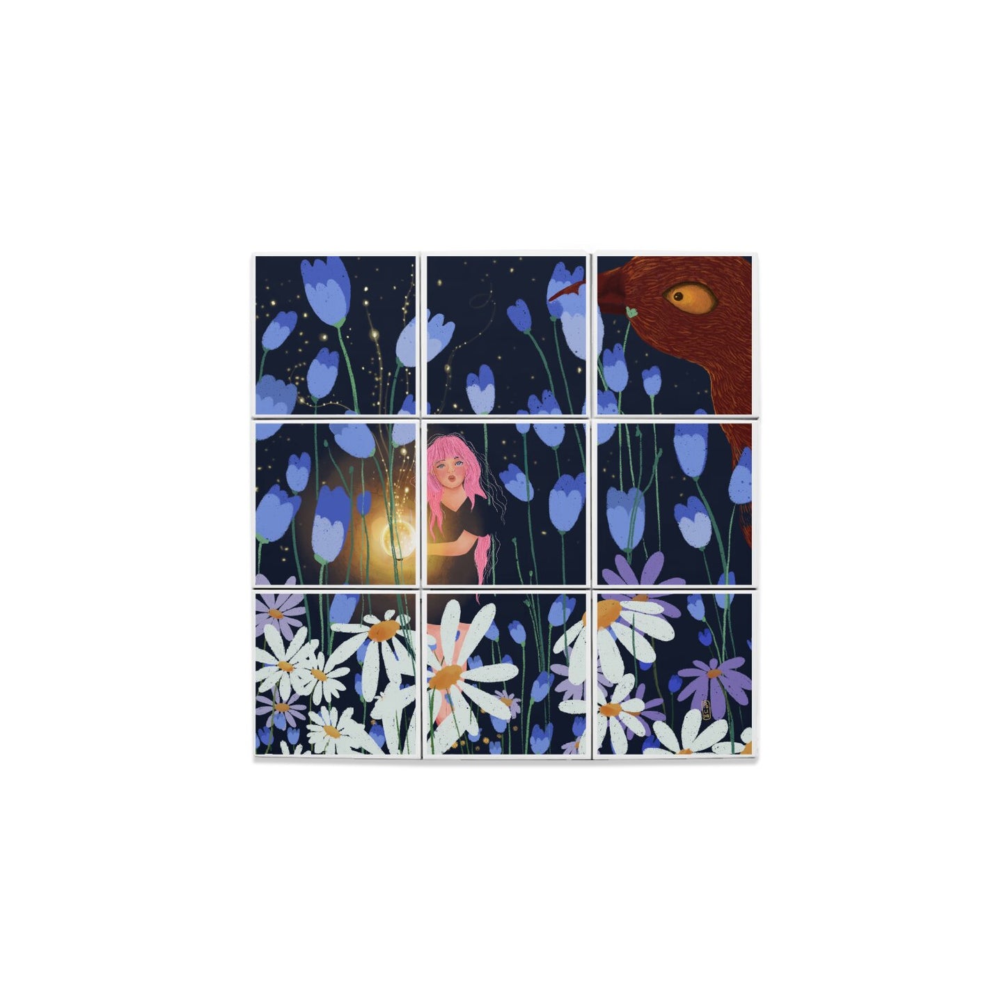 Ceramic Tiles - Dawn, Two Lovers, Night and Day