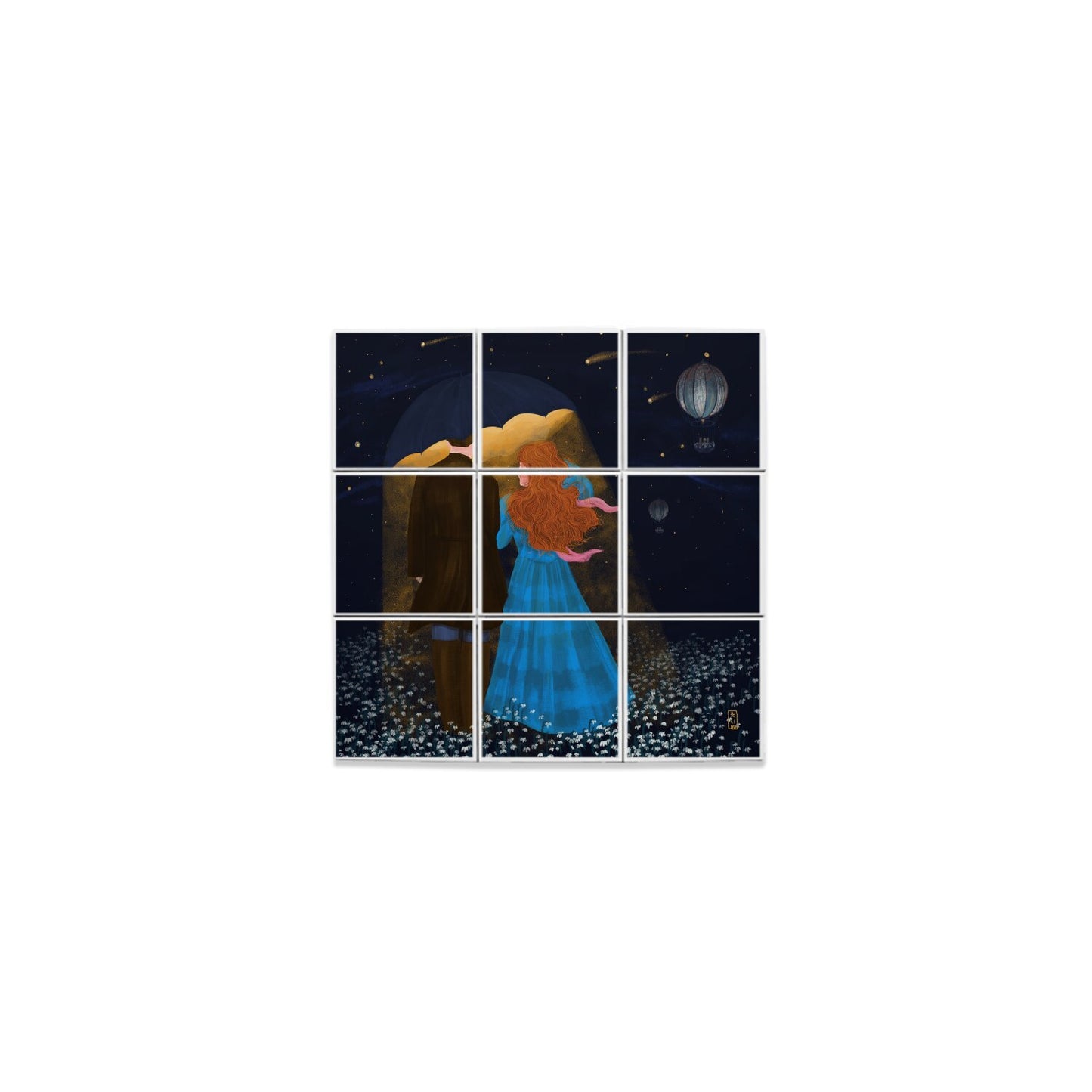 Ceramic Tiles - Dawn, Two Lovers, Night and Day