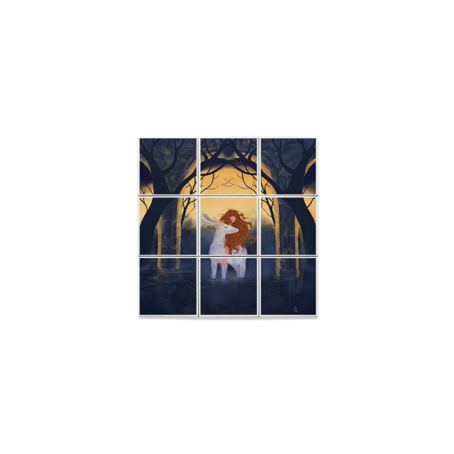 Ceramic Tiles - Dawn, Two Lovers, Night and Day