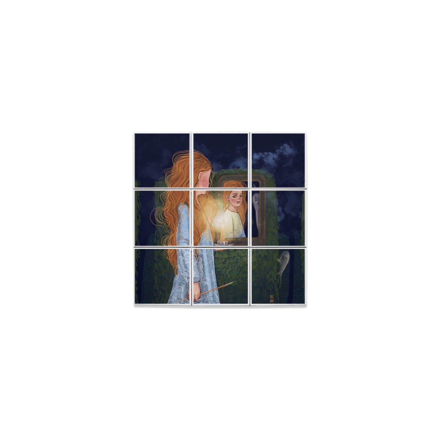 Ceramic Tiles - Dawn, Two Lovers, Night and Day