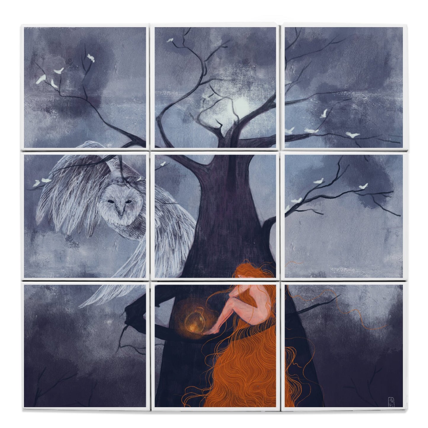 Ceramic Tiles - Dawn, Two Lovers, Night and Day
