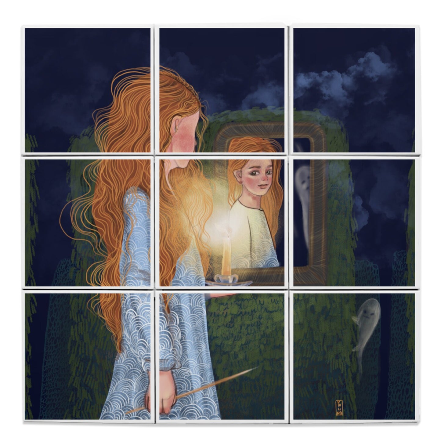 Ceramic Tiles - Dawn, Two Lovers, Night and Day
