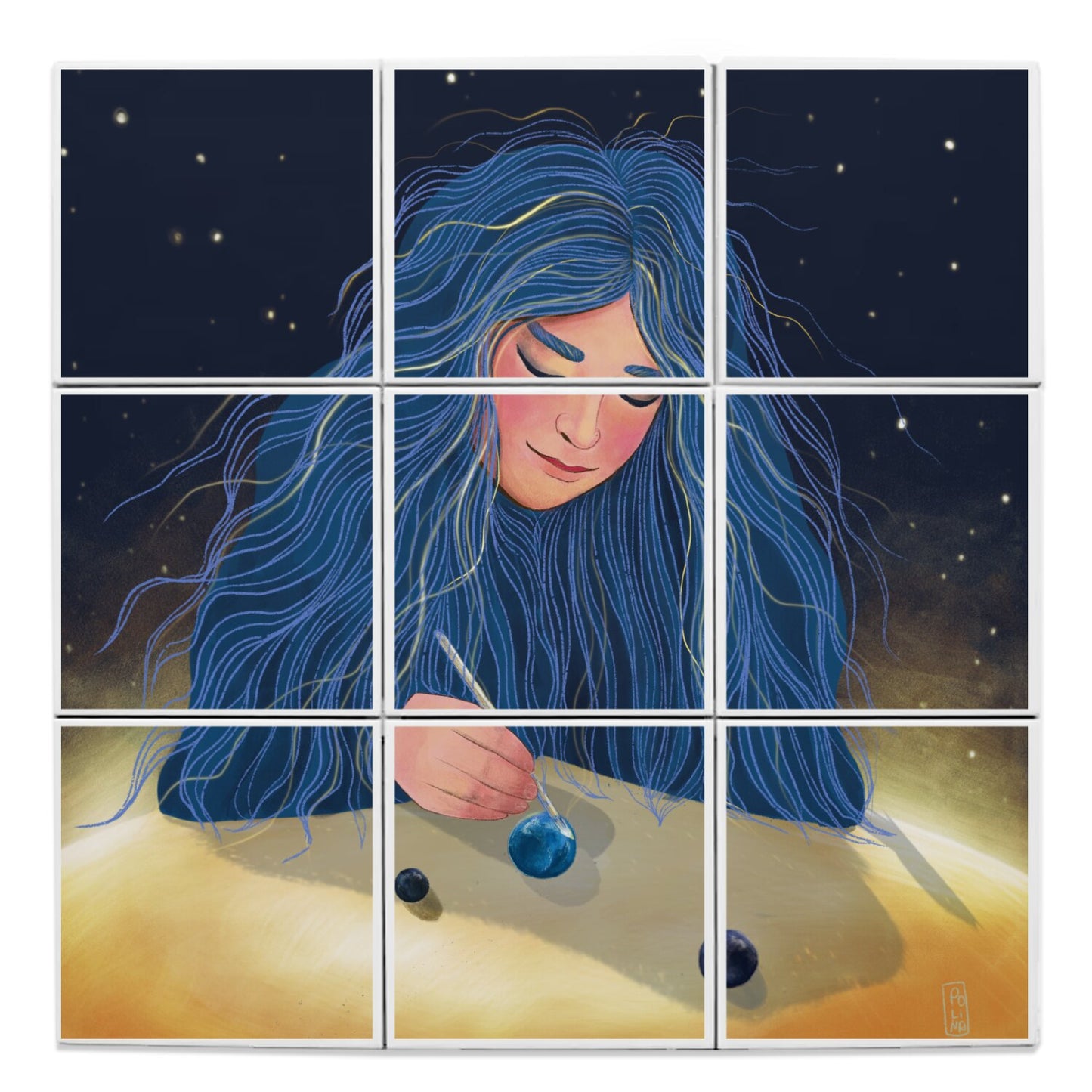 Ceramic Tiles - Dawn, Two Lovers, Night and Day
