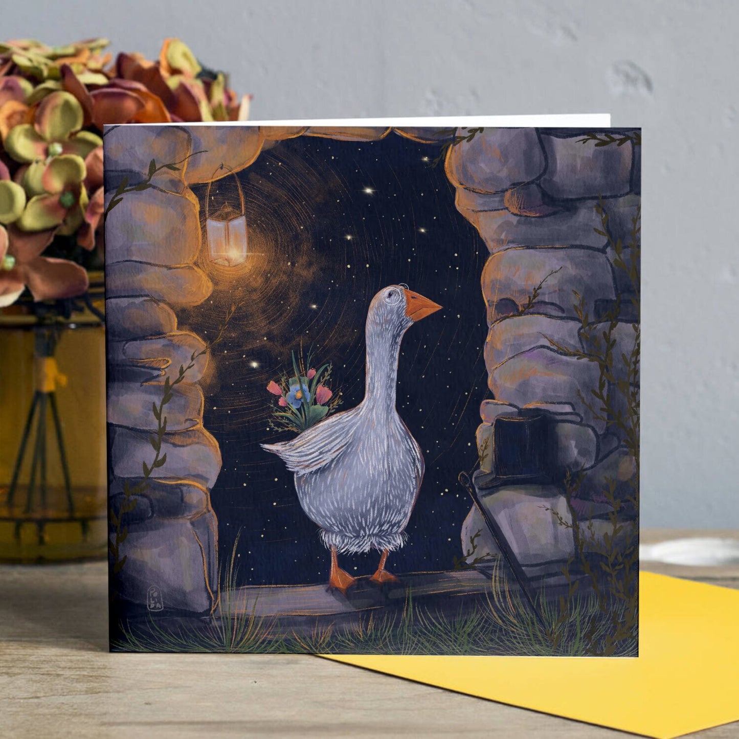 Postcard - The Romantic Goose